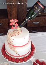 Champagne bottle Wedding cake Tinwood